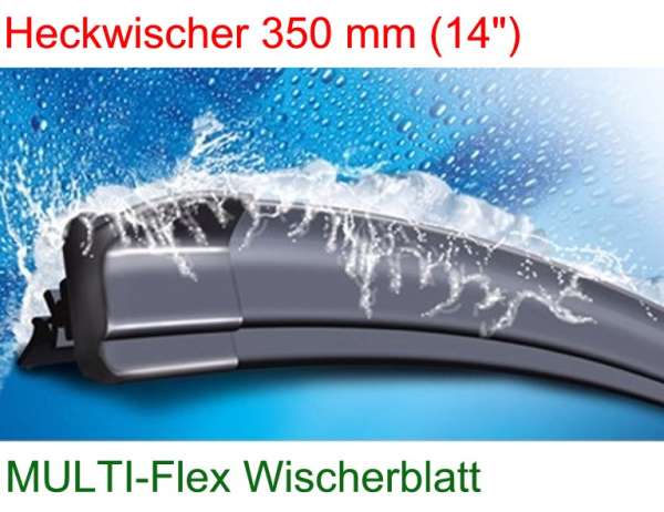 Multiflex Wischblatt 350 mm für Heck-Scheibenwischer