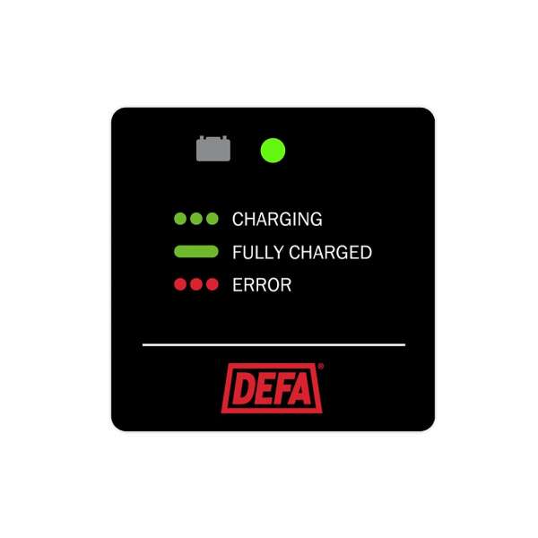 DEFA LED Panel Display mit 10 Meter Kabel für DEFA Batterielader / MultiCharger, RescueCharger, Mari